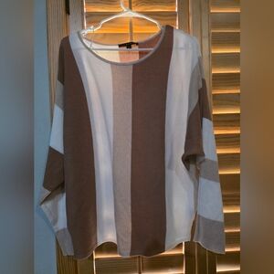 Cyrus Brown and Cream Striped Sweater